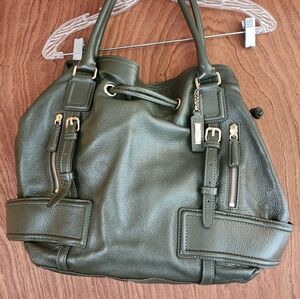 Cole Haan Taylor drawstring loden Gramercy Large Dark Forest Green shoulder bag